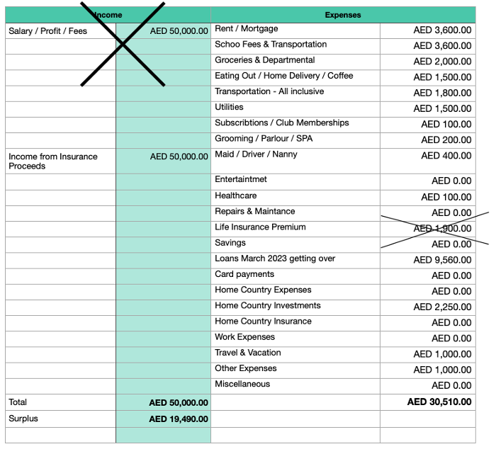 Image showing the importance of life insurance in uae as an income replacement tool 